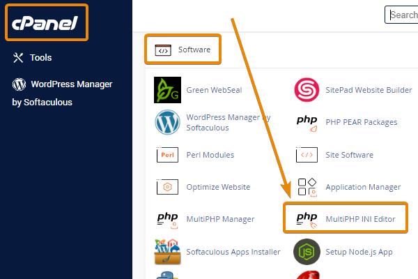 location of php.ini in cpanel