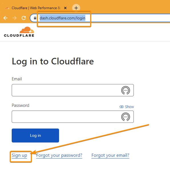 sign up for free cloudflare plan